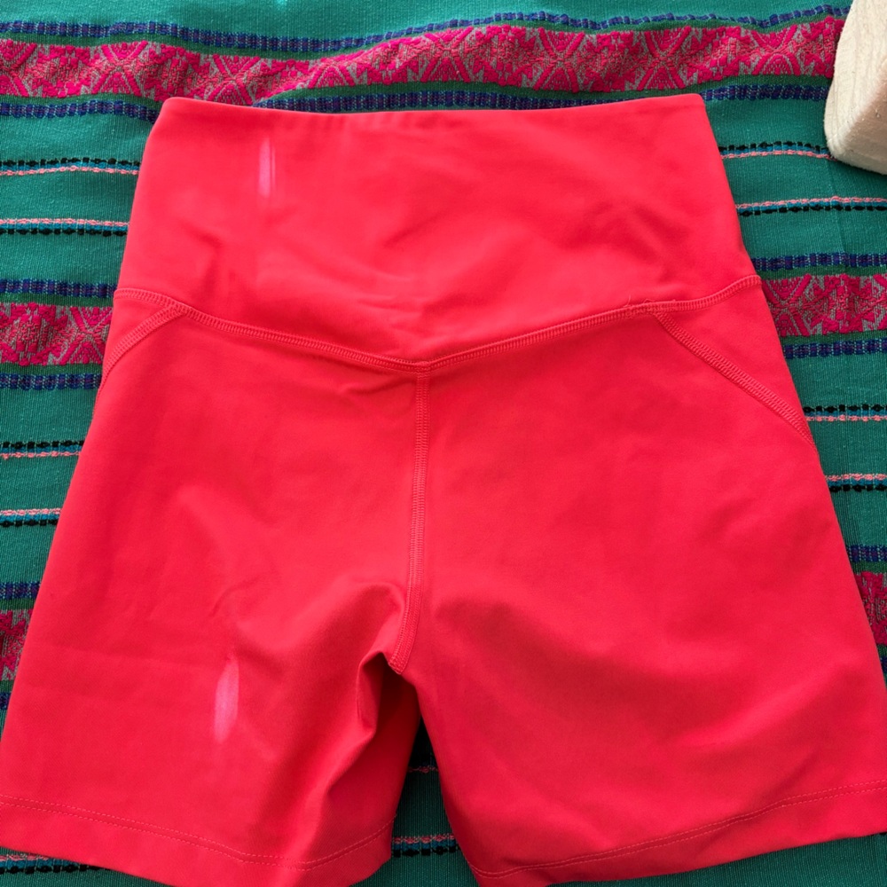 hot pink girlfriend collective high rise run short